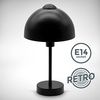 B.K.Licht - Nachttischlampe mit Kabelschalter, E14 Fassung, max. 25 Watt, Tischlampe, Lampe, Schreibtischlampe, Tischleuchte, Bürolampe, Leselampe, Leselicht, 10x32 cm, Schwarz Bild 2