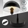 B.K.Licht - Nachttischlampe mit Kabelschalter, E14 Fassung, max. 25 Watt, Tischlampe, Lampe, Schreibtischlampe, Tischleuchte, Bürolampe, Leselampe, Leselicht, 10x32 cm, Schwarz Bild 3