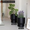 VIVANNO Blumentopf Fiberglas LIVELLO Rund - Schwarz Matt (1 St), 37x37x41 cm Bild 5