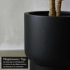 VIVANNO Blumentopf Fiberglas LIVELLO Rund - Schwarz Matt (1 St), 37x37x41 cm Bild 4