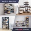 shelfplaza BLACK 90x120x60 cm Schwerlastregal in schwarz mit 3 Böden und 175 kg Traglast pro Boden Bild 5