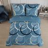 Buymax Bettwäsche Wave, Bettgarnitur, Bettbezug Set, Renforcé: 100% Baumwolle, 2 teilig, mit Reißverschluss, gemustert, Kreise, Blau, Petrol, 135x200 cm Bild 4