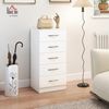 HOMCOM Kommode mit 5 Schubladen, für Kleidung und Utensilien (Schubladenschrank, 1 St, Sideboard), für Wohnzimmer, Schlafzimmer, Weiß Bild 2