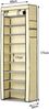 BAKAJI Platzsparender Schuhschrank, 11 Regalböden, 60 x 30 x 175 cm, bis zu 30 Paar Schuhe, Struktur aus Stahl und Bezug aus TNT-Stoff, wasserdicht mit Reißverschluss, staubdicht, Beige Bild 3