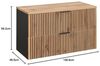 Waschtischunterschrank 100 cm für Aufsatzwaschbecken XANTEN-56 in anthrazit mit Eiche Nb. schwarz gerillt, B/H/T: ca. 100,6/59,2/46,5 cm Bild 3