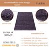 Carpetsale24 Shaggy Hochflor Teppich Wohnzimmer 160 cm Rund Violett - Modern Flauschiger Teppich Extra Weich, Pflegeleicht und Einfarbig - Ideal als Teppich für Schlafzimmer, Esszimmer und Küche Bild 2