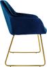 ML-DESIGN Stuhl Esszimmerstuhl mit Rücken- und Armlehnen Samtbezug ergonomisch (2 St), Wohnzimmerstuhl Blau, goldenes Metallgestell Küchenstuhl Sessel Bild 5