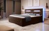 Boxspringbett Sunshine mit indirekter Beleuchtung, USB und Stauraum 140x200 Braun H2 Bild 3