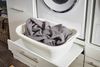 Stauraumschrank >LAUNDREEZY< in weiß, Holzwerkstoff - 50x162x67,5cm (BxHxT) Bild 2