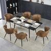 MEUBLE COSY Esstisch Ausziehbar Küchentisch für 4-6 Personen Retro Industrial Esszimmertisch Metallgestell für Esszimmer, Küche, 120-160 x 80 x 75 cm, Schwarz + Goldfarben Bild 2