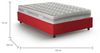 Talamo Italia - Gaia Doppelbett, Bettkasten mit Stoffbezug, 100 % Made in Italy, seitliche Öffnung, inklusive Matratze 120x190 cm, Rot Bild 2