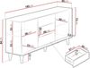 Mirjan24 'Ferido' Sideboard, Laminatplatte Artisan Eiche, 84 x 40 x 180 cm Bild 3