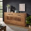Lomadox Sideboard WINNIPEG-69, Kommode 171cm, Eiche massiv geölt, Hirnholz-Details, montiert Bild 2
