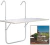 HI Balkon-Klapptisch Weiß 60 × 40 × 1,2 cm Bild 3