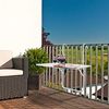 HI Balkon-Klapptisch Weiß 60 × 40 × 1,2 cm Bild 2