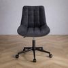 IDIMEX Drehstuhl VASILO, Bürostuhl höhenverstellbar mit Metallgestell und Cordstoff Schwarz Bild 2