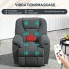 HOMCOM Relaxsessel Fernsehsessel mit Liegefunktion Wärmefunktion (Liegesessel mit Seitentasche Fußteil, 1-St, Massagesessel), mit USB-Anschlüsse TV Sessel für Wohnzimmer Dunkelgrau Bild 4