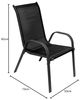 4er Outdoorstuhl Gartenstuhl Stapelstuhl Metall Anthrazit schwarz Bild 2