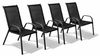 4er Outdoorstuhl Gartenstuhl Stapelstuhl Metall Anthrazit schwarz Bild 3