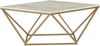 Couchtisch weiß / gold Marmor Optik quadratisch 80x80 cm MALIBU Bild 4