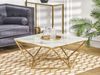 Couchtisch weiß / gold Marmor Optik quadratisch 80x80 cm MALIBU Bild 2