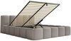 Selsey Polsterbett 140x200 cm Modernes Design, Stabiler Metallrahmen mit Gasdruckfedern Legend-Stoffbezug in Grau Bett mit Bettkasten Maximale Belastung 250 kg Bild 4