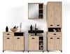 byLIVING Badezimmer Kommode WELLNESS in Artisan Eiche, Griffe aus Metall in schwarz / Badschrank mit einer Schublade und zwei Türen / B 80,5, H 77,5, T 31 cm Bild 5