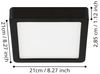 Eglo 900651 Aufbauleuchte FUEVA 5 Stahl chrom LED 17W 3000K L:21cm B:21cm H:2. 8cm Bild 4