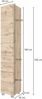 Hochschrank LIVORNO (BHT 30 x 180 x 35 cm) BHT 30 x 180 x 35 cm wotaneiche/matt weiß Bild 2