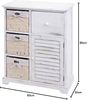 Kommode HWC-H21, Massiv-Holz, Korb-Schublade, 80 x 60 x 30 cm ~ shabby weiß Bild 3