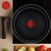 Tefal Topf-Set L39996 Ingenio Black Stone, Topfset Induktion stapelbar, Antihaft, Aluminium (Set, 4-tlg, je 1 Stielkasserolle Ø 16/18/20 cm, 1 abnehmbarer Griff), Thermo-Signal bei idealer Brattemperatur, für alle Herdarten geeignet Bild 5