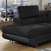 Menzzo Antoni Schlafsofa, Kunstleder (P.U.), Schwarz, 200 Bild 4