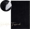Teppich Wohnzimmer Hochflor Super Shaggy - 200x290cm - Schwarz Einfarbig Uni Flauschig Modern Boho Deko Teppiche Weich Schlafzimmer Bild 2