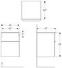 GEBERIT SMYLE SQUARE Seitenschrank 45 cm breit, Anthrazit, 2 Schubladen Bild 3