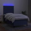 vidaXL Boxspringbett mit Matratze & LED Blau 90x190 cm Stoff 3134923 Bild 4