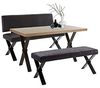 Homexperts COLT Vorbank, Lederimitat, Schwarz, 140 Bild 4