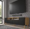TV-Schrank LUXI 195 cm Artisan-Eiche / Schwarz matt Bild 2