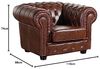 Norwin Sessel Wischleder Braun Buche Nussbaumfarben Bild 2