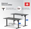 elektrisch höhenverstellbarer Schreibtisch ECO 120 x 60 cm - Gestell Schwarz, Platte Anthrazit Bild 2