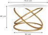 Couchtisch Calgary Weiß/Gold 79.5 x 46 cm mit großer Arbeitsfläche Vicco Bild 3
