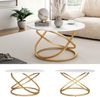 Couchtisch Calgary Weiß/Gold 79.5 x 46 cm mit großer Arbeitsfläche Vicco Bild 2