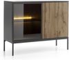 MOEBLO Kommode Sentino S104 (Eiche wotan Sideboard Wohnzimmer Kommode Schlafzimmer Komodenschrank Highboard, Kommode mit gefräster Front), (HxBxT):83x104x39cm Bild 5