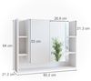 Badspiegelschrank Elira Weiß 80.2 x 64 cm Vicco Bild 3
