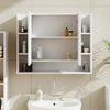 Badspiegelschrank Elira Weiß 80.2 x 64 cm Vicco Bild 5