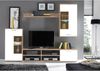 Wohnwand Anbauwand Wohnzimmerschrank ca. 230 cm breit FRONTAL Artisan Eiche Nb. / Weiß Bild 2