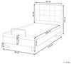Bett verstellbar Stoff DUKE 90 x 200 cm Hellgrau Bild 3