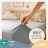 Laleni Spannbettlaken Stubenwagen oval 38x77 cm - Oeko-Tex Zertifiziert, 100% Baumwolle, atmungsaktives Spannbetttuch Jersey Baby, 135 g/m², Moonlight Grey - Grau Bild 3