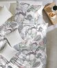Primera Mako-Satin Bettwäsche 155x220 Blätter Blüten weiß rosa grün 243218-84 Bild 2