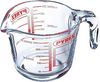 Pyrex Glas-Messbecher 0 25 l Glas Rot Transparent -40 - 350 °C 90 mm 80 mm Bild 1