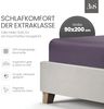Bettwaesche-mit-Stil Mako-Satin Spannbettlaken lila (malve) 90x200cm Höhe 31-40cm Bild 2